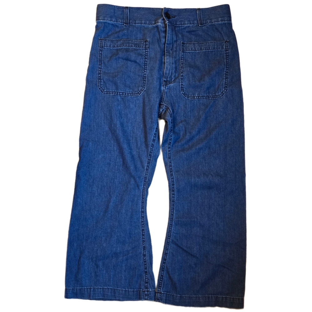 High rise cropped flare pants